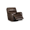 43 Inch Swivel Glider Chair Manual Recliner Browned Faux Leather By Casagear Home BM309303