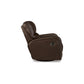 43 Inch Swivel Glider Chair Manual Recliner Browned Faux Leather By Casagear Home BM309303