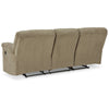 Tul 93 Inch Manual Recliner Sofa Soft Cushioned Beige Brown Polyester By Casagear Home BM309313