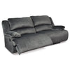 Yan 93 Inch Dual Manual Recliner Sofa, Cushioned Charcoal Gray Polyester By Casagear Home