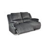 Yan 68 Inch Manual Recliner Loveseat, Cushioned Charcoal Gray Polyester By Casagear Home