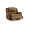 Avi 55 Inch Chair Pull Tab Manual Recliner Wide Seat Brown Faux Leather By Casagear Home BM309329