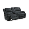 Wie 76 Inch Power Recliner Loveseat Center Console Slate Gray Chenille By Casagear Home BM309333