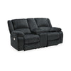 Wie 76 Inch Power Recliner Loveseat, Center Console, Slate Gray Chenille By Casagear Home