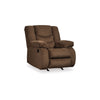 Tee 40 Inch Manual Recliner Chair, Rocker, Chocolate Brown Chenille By Casagear Home