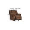 Tee 40 Inch Manual Recliner Chair Rocker Chocolate Brown Chenille By Casagear Home BM309338