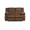 Tee 63 Inch Manual Recliner Loveseat Cushioned Chocolate Brown Chenille By Casagear Home BM309339