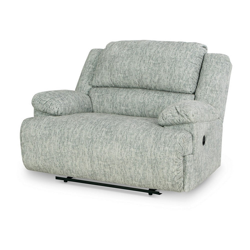 Zil 57 Inch Manual Recliner Chair Zero Wall Wide Seat Gray Polyester By Casagear Home BM309343