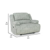 Zil 57 Inch Manual Recliner Chair Zero Wall Wide Seat Gray Polyester By Casagear Home BM309343