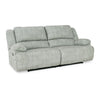 Zil 93 Inch Manual Recliner Sofa Cushioned Wide Seat Gray Polyester By Casagear Home BM309344