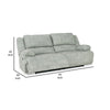 Zil 93 Inch Manual Recliner Sofa Cushioned Wide Seat Gray Polyester By Casagear Home BM309344