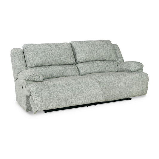 Zil 93 Inch Manual Recliner Sofa, Cushioned Wide Seat, Gray Polyester By Casagear Home