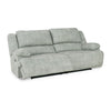 Zil 93 Inch Manual Recliner Sofa, Cushioned Wide Seat, Gray Polyester By Casagear Home