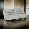 Zil 93 Inch Manual Recliner Sofa, Cushioned Wide Seat, Gray Polyester By Casagear Home