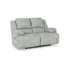 Zil 68 Inch Manual Recliner Loveseat Cushioned Seat Gray Polyester By Casagear Home BM309345