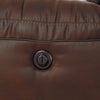 Aky 90 Inch Power Recliner Sofa Cushioned Seat Dark Brown Faux Leather By Casagear Home BM309350