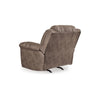 Aky 43 Inch Power Recliner Chair Rocker Cushioned Soft Taupe Faux Leather By Casagear Home BM309354