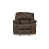 Fid 42 Inch Manual Recliner Chair Rocker Cushioned Brown Faux Leather By Casagear Home BM309355