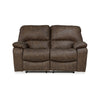 Fid 67 Inch Manual Recliner Loveseat Cushioned Seats Brown Faux Leather By Casagear Home BM309356