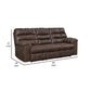 Cuf 90 Inch Reclining Sofa With Drop Down Table 2 Cup Holder Dark Brown By Casagear Home BM309361