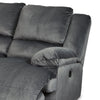 Yan 68 Inch Power Reclining Loveseat Cushioned Seat Charcoal Upholstery By Casagear Home BM309371