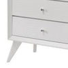 Siam 48 Inch Tall Dresser Chest 5 Drawers Rubberwood Sleek Modern White By Casagear Home BM309433