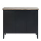 Nori 47 Inch Sideboard Buffet 3 Drawers Antique Oak Brown and Black By Casagear Home BM309442