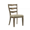 Stacy 19 Inch Dining Chair Set of 2 Fabric Upholstery Weathered Oak By Casagear Home BM309448