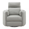 Sage 37 Inch Manual Recliner with Swivel Chenille Upholstery Smooth Gray By Casagear Home BM309453