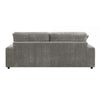 84 Inch Sectional Sofa 6 Pillows L Shape Corduroy Upholstery Gray By Casagear Home BM309454