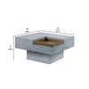 32 Inch Coffee Table with Removable Tray Cement Construction Smooth Gray By Casagear Home BM309462