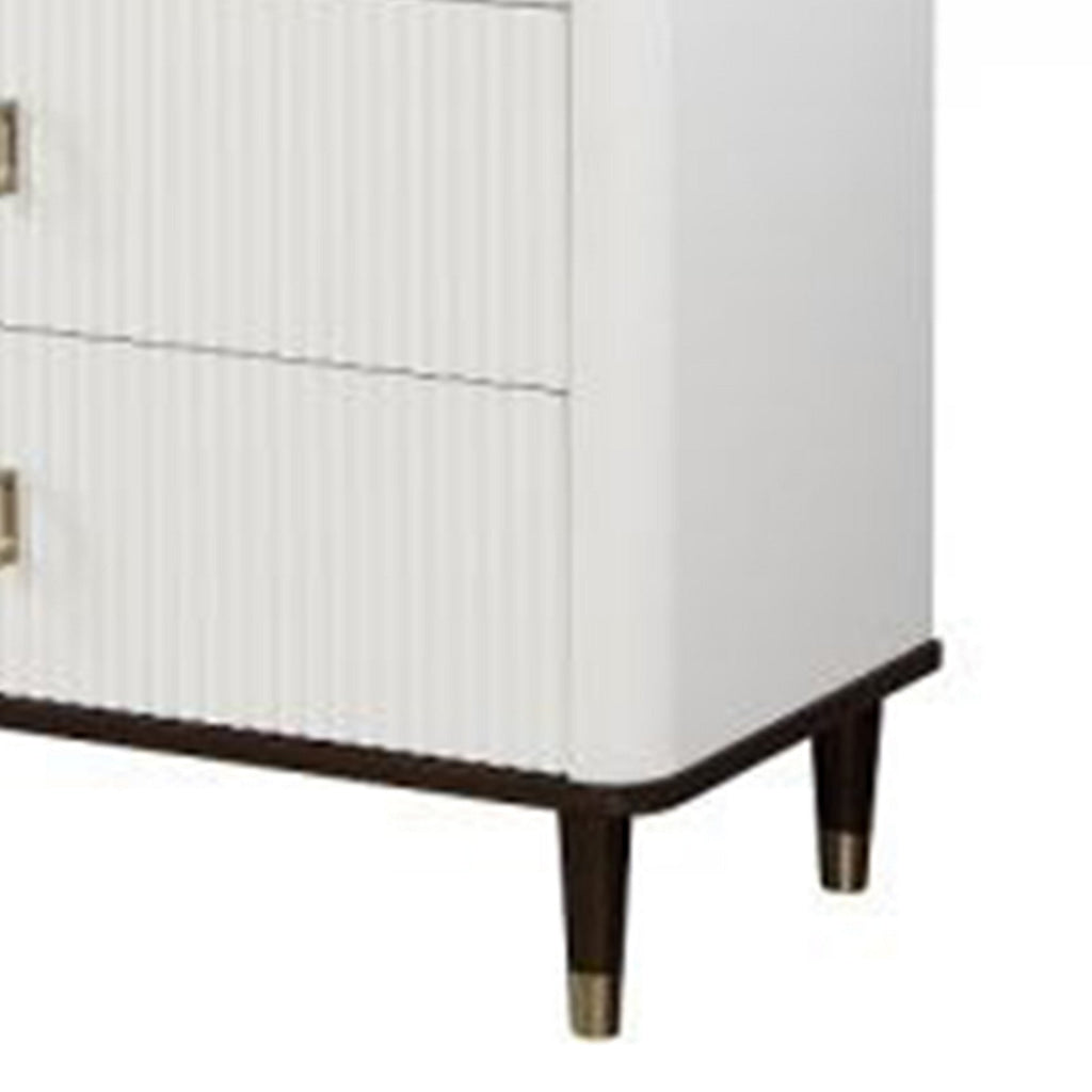 Aren 67 Inch Wide Dresser Chest Jewelry Tray 6 Drawers Solid Wood White By Casagear Home BM309466