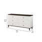 Aren 67 Inch Wide Dresser Chest Jewelry Tray 6 Drawers Solid Wood White By Casagear Home BM309466