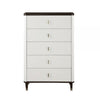 Aren 36 Inch Tall Dresser Chest Jewelry Tray 5 Drawers Solid Wood White By Casagear Home BM309467