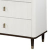 Aren 36 Inch Tall Dresser Chest Jewelry Tray 5 Drawers Solid Wood White By Casagear Home BM309467