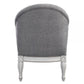 Fil 32 Inch Armchair Tufted Backrest Fabric Upholstery Poplar Wood Gray By Casagear Home BM309470