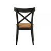 Hilly 21 Inch Dining Chair Set of 2 Crossbuck Backrest Brown and Black By Casagear Home BM309478