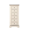 Maia 64 Inch Tall Swivel Dresser Chest Mirror Velvet Lined Drawers White By Casagear Home BM309487