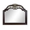 Liana 54 Inch Dresser Mirror Crown Carvings Wood Gold Tone Scrolling By Casagear Home BM309488