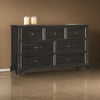 Annu 68 Inch Wide Dresser 7 Drawers Felt and Cedar Lining Walnut Brown By Casagear Home BM309518