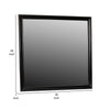 Umi 39 x 39 Dresser Mirror Molded Design Solid Wood Black Square Frame By Casagear Home BM309546