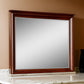 Tia 38 x 46 Dresser Mirror, Basswood Square Frame, Molded Tier Top, Brown By Casagear Home