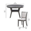 Isla 5 Piece Dining Table Set Diamond Pattern 4 Crossback Chairs Gray By Casagear Home BM309552