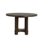 Cora 48 Inch Dining Table Round Rubberwood Frame Brown Ash Veneer By Casagear Home BM309555