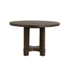 Cora 48 Inch Dining Table Round Rubberwood Frame Brown Ash Veneer By Casagear Home BM309555