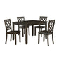 Ava 21 Inch Dining Chair Set of 2 Lattice Back Brown Rubberwood Frame By Casagear Home BM309558