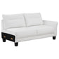 Cyra 110 Inch 2 Piece Sectional Sofa Chaise White Fabric Welt Trim By Casagear Home BM309586