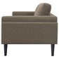 Fiza 87 Inch Sofa Taupe Polyester Track Arms Pocket Coils Double Frame By Casagear Home BM309590