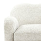 37 Inch Accent Chair Curved Back Soft Cushioned Seat Beige Upholstery By Casagear Home BM309622