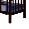 Twin Over Twin Bunk Bed Pine Wood Slatted Headboard Espresso Brown By Casagear Home BM309634